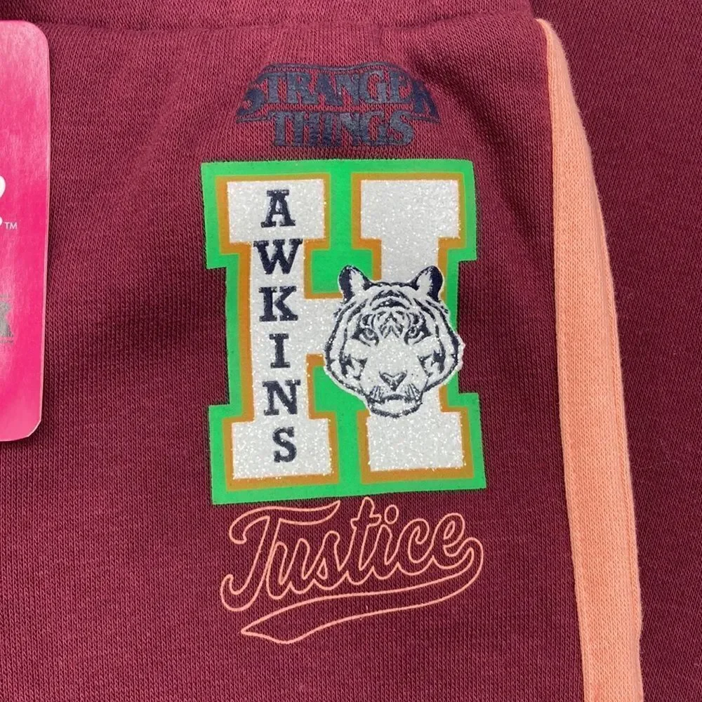 Justice Girls x Stranger Things Wide Leg Fleece Sweatpant Size XS 5/6